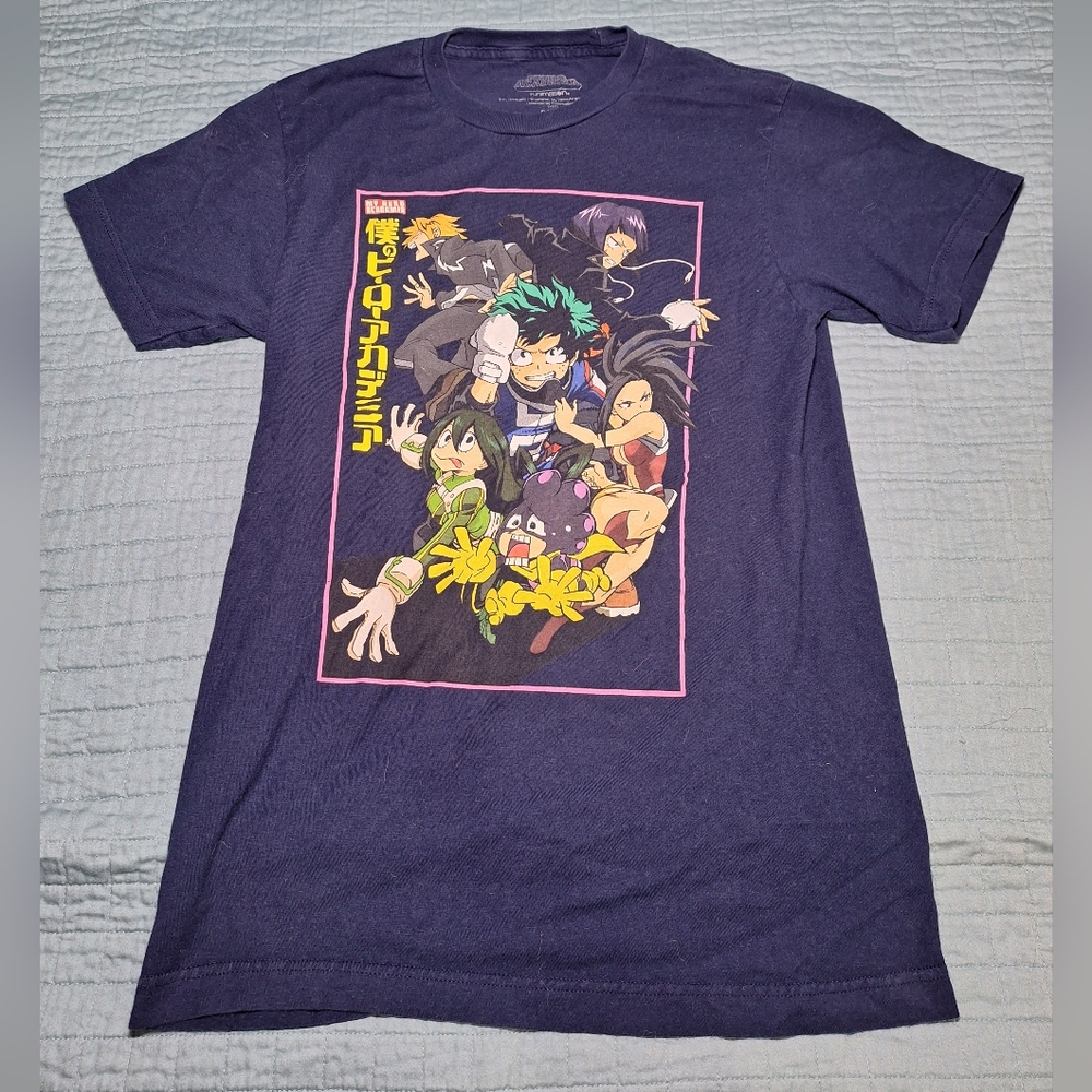 My Hero Acedemia Graphic T-Shirt Size Small Navy Blue
